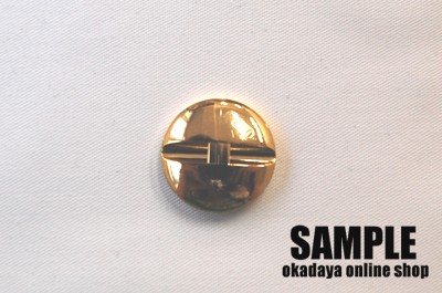 王冠模様メタルボタン（AY6249） 11.5mm Noq.シルバー×ブラック (H)_6aj