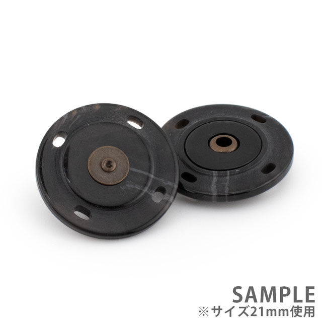 スナップボタン 水牛風スナップ(M9/46635) 18mm 3.黒系 1組入 08Bg24_
