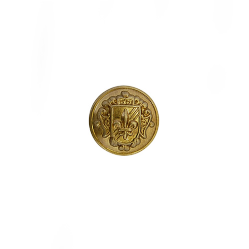 紋章メタルボタン 百合と盾（MA2266F） 15mm ABR.ゴールド (H)_6a_