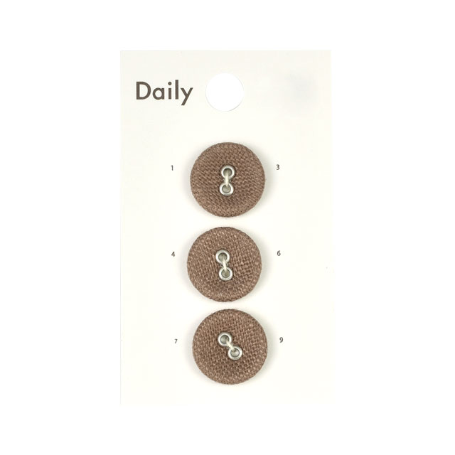 ボタン Daily リネンくるみ2つ穴（OKDB-010） 15mm LBR.ライトブラウン (H)_6a_
