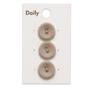 ボタン Daily リネンくるみ2つ穴（OKDB-010） 15mm LP.スモーキーピンク (H)_6a_