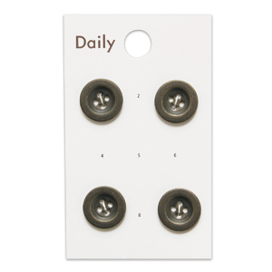 ボタン Daily 金属4つ穴ふち有り（OKDB-012） 13mm AG.アンティークゴールド (H)_6a_