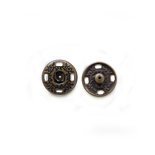 スナップボタン スタンプスナップ 17mm AG.アンティークゴールド 4組入 99Zz99_