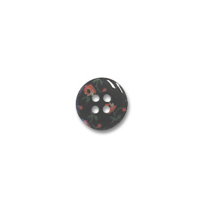 花柄シャツボタン（T-1070） 13mm 6.ブラック 99Zz99_
