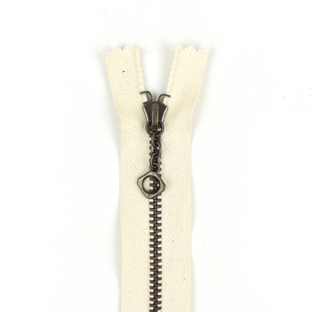 WALDES Vintage Zipper No.3 止め（3AG綿止35F） 20cm アンティークゴールド M00.生成 (H)_6b_