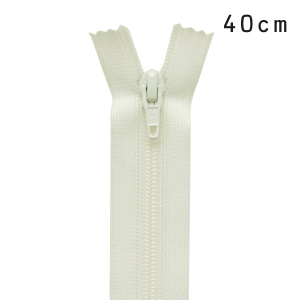 YKK フラットニットファスナー 止め（25FK） 40cm 502.クリームイエロー 08Co99_