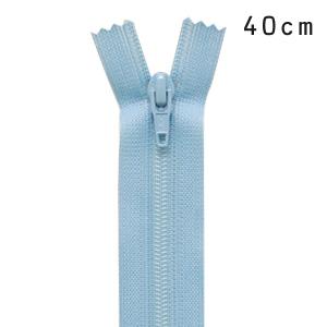 YKK フラットニットファスナー 止め（25FK） 40cm 545.ベビーブルー 08Co99_