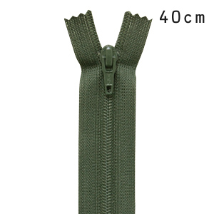 YKK フラットニットファスナー 止め（25FK） 40cm 567.ディープモスグリーン 08Co99_