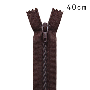 YKK フラットニットファスナー 止め（25FK） 40cm 570.ビターチョコ 08Co99_