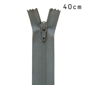 YKK フラットニットファスナー 止め（25FK） 40cm 578.コンクリート 08Co99_