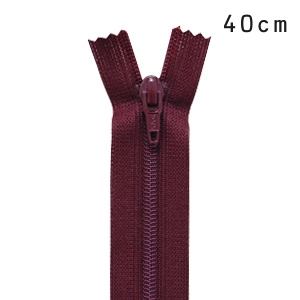 YKK フラットニットファスナー 止め（25FK） 40cm 048.ワイン 08Co99_