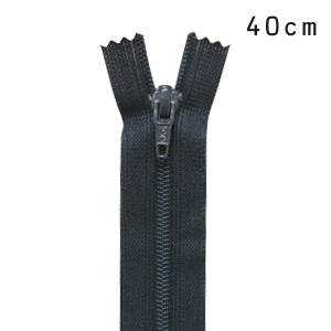 YKK フラットニットファスナー 止め（25FK） 40cm 075.ダークチャコールグレー 08Co99_
