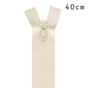 YKK フラットニットファスナー 止め(25FK) 40cm 801.生成 08Co99_