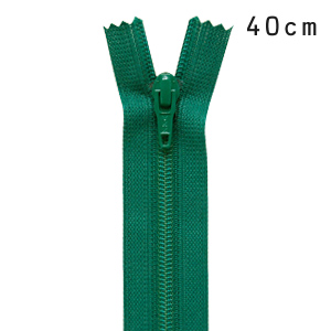 YKK フラットニットファスナー 止め（25FK） 40cm 878.クロムグリーン 08Co99_