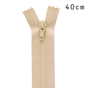 YKK フラットニットファスナー 止め（25FK） 40cm 891.ライトスキン 08Co99_