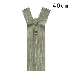 YKK フラットニットファスナー 止め（25FK） 40cm 912.ライトモスグレー 08Co99_
