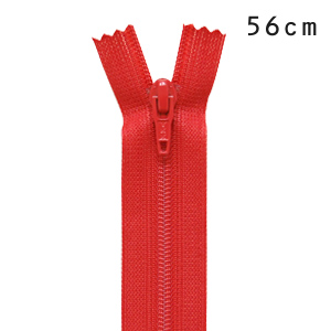 YKK フラットニットファスナー 止め（25FK） 56cm 518.トマトレッド 08Co99_