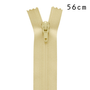 YKK フラットニットファスナー 止め（25FK） 56cm 551.イエローベージュ 08Co99_