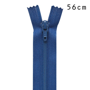 YKK フラットニットファスナー 止め（25FK） 56cm 558.瑠璃紺 08Co99_