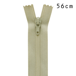 YKK フラットニットファスナー 止め（25FK） 56cm 561.利休白茶 08Co99_