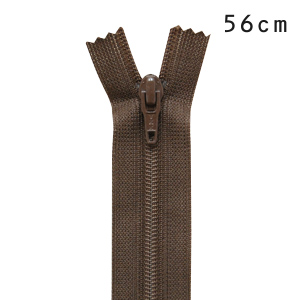 YKK フラットニットファスナー 止め（25FK） 56cm 569.ブラウン 08Co99_