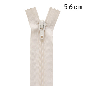 YKK フラットニットファスナー 止め（25FK） 56cm 571.ピンクホワイト 08Co99_