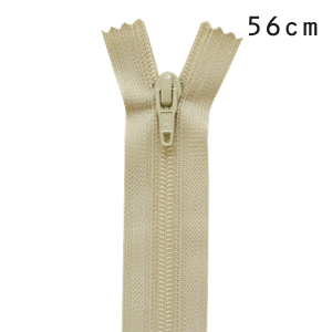 YKK フラットニットファスナー 止め（25FK） 56cm 010.ライトベージュ 08Co99_