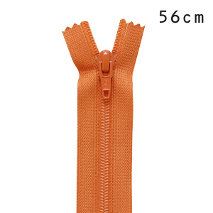YKK フラットニットファスナー 止め（25FK） 56cm 807.スモーキーオレンジ 08Co99_