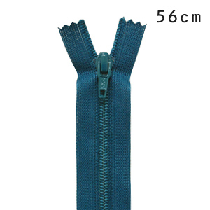YKK フラットニットファスナー 止め（25FK） 56cm 908.ダークピーコック 08Co99_