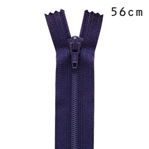 YKK フラットニットファスナー 止め（25FK） 56cm 915.ナスムラサキ 08Co99_