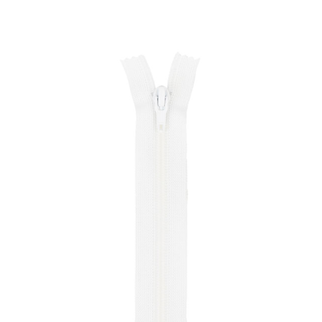 YKK フラットニットファスナー 止め（25FK） 200cm 501.白 08Co99_