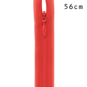 YKK コンシールファスナー 止め（2cc） 56cm 518.トマトレッド 08Co99_