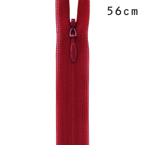 YKK コンシールファスナー 止め（2cc） 56cm 520.バーカンディー 08Co99_