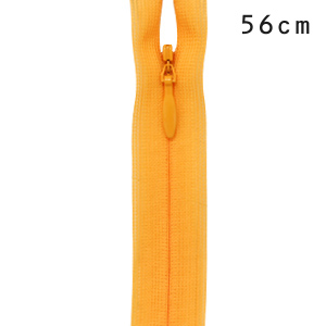 YKK コンシールファスナー 止め（2cc） 56cm 056.ライトオレンジ 08Co99_