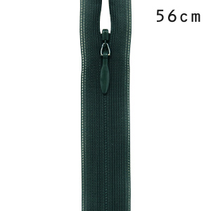 YKK コンシールファスナー 止め（2cc） 56cm 890.ボトルグリーン 08Co99_