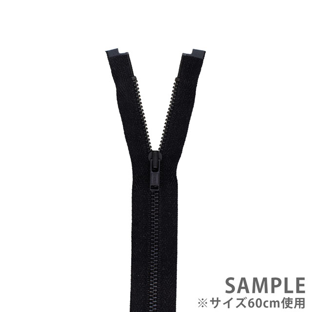YKK メタルファスナー（3GK DA OP） 黒染 オープン 60cm 580.黒