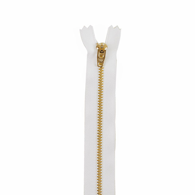 YKK ジーンズ用ファスナー ワイジップ 止め（3YG-GS-C） 20cm ゴールド 501.ホワイト 08Co99_