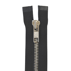 YKK メタルファスナー エクセラ（5SGWP DA OP） シルバー オープン 60cm 580.黒 08Co99_