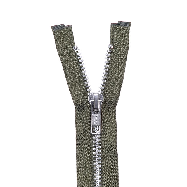 YKK メタルファスナー YZiP（5Y DA OP） シルバー オープン 100cm 566.モスグリーン 08Co99_