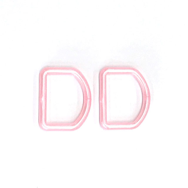 プラスチックパーツ Dカン（DKP-1） 25mm幅テープ用 パールピンク 2個入 (H)_Ki_ オカダヤ(okadaya)  布・生地、毛糸、手芸用品の専門店