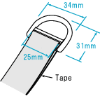 Nifco-ニフコ- プラスチックパーツ Dカン（DBR25） 25mm幅テープ用 2個入 (H)_4a_