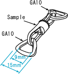 Nifco-ニフコ- プラスチックパーツ 三角カン（GA10） 9mm幅テープ用 2個入 (H)_4a_