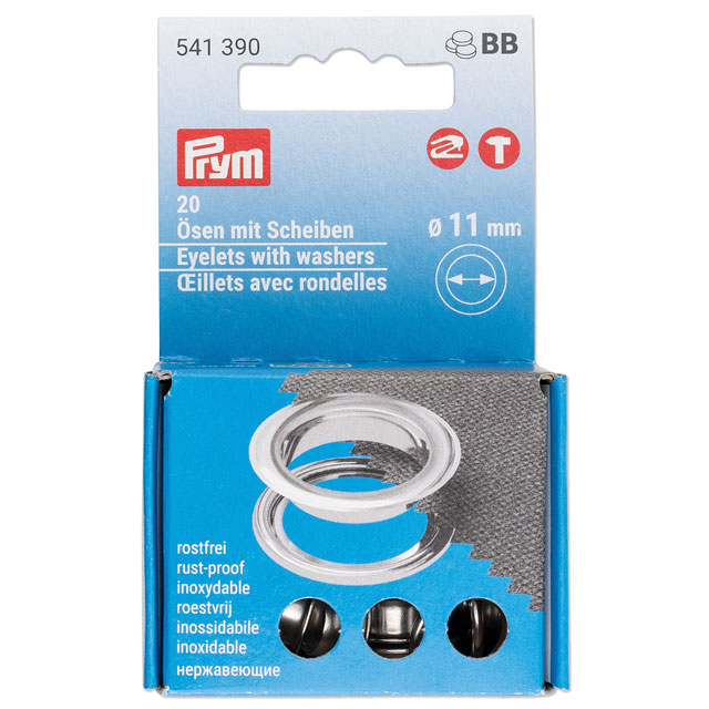 prym-プリム- 片面ハトメ（541390） 内径 約11mm シルバー 08Cl99_