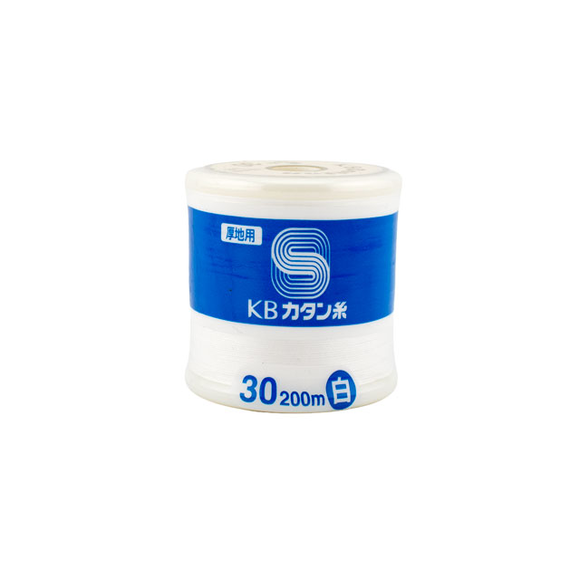 ミシン糸 KBカタン 30番手 200m巻(KB30/200) 白 08Ab99_