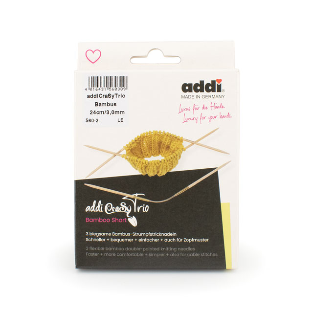 addi-アディ- CraSy Trio Bamboo Short・クレイジートリオバンブーショート 編み針 24cm/3mm 3号（560-2） 06Cq99_