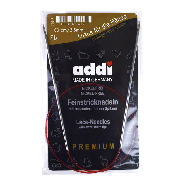 addi-アディ- 輪針 60cm/2.5mm(775-7) シルバー 06Cq99_