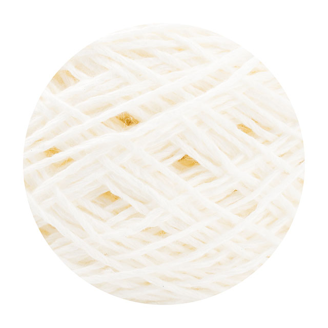 手編み糸 IZUMO COTTON BALL コットンボールN 中細 ホワイト 06Co99j