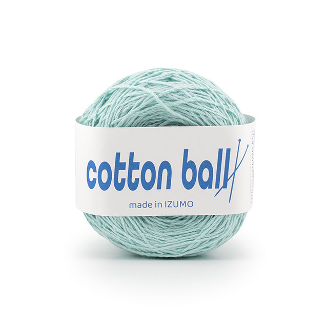 手編み糸 IZUMO COTTON BALL コットンボール 中細 ペールブルー 06Co99j