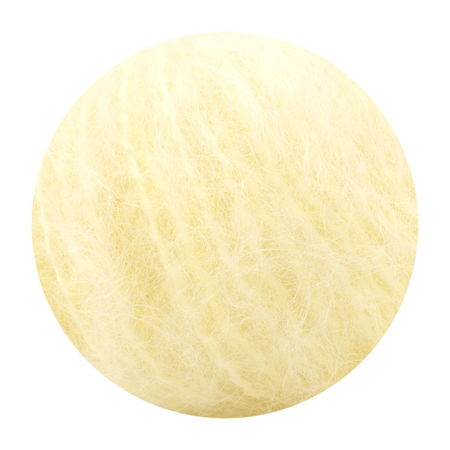 毛糸 ダルマ(横田) ウールモヘヤ 15.ペールレモン 06Co99_