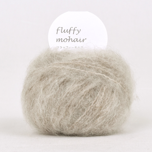 オリジナル毛糸 Daily fluffy mohair・フラッフィーモヘア 2.オートミール (M)_b1_